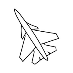 Fighter jet icon vector. Air Force illustration sign. aviation symbol.