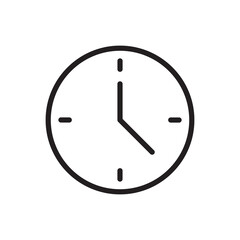 clock face icon black and white transparent background