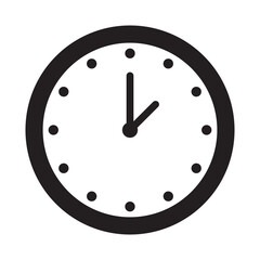 clock face icon black and white transparent background