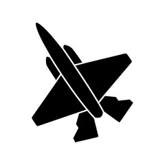 Fighter jet icon vector. Air Force illustration sign. aviation symbol.