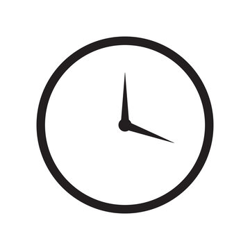 clock face icon black and white transparent background