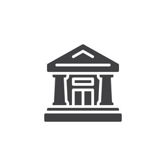 Museum building vector icon