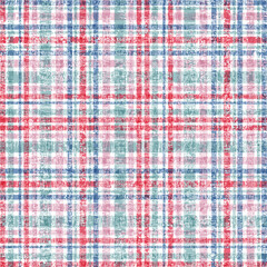 Seamless summer check texture pattern. red, blue and pink with repeat print design with white background. Suitable for all kind of Textile prints and home decor products. Textiles check texture.