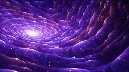 Purple, interdimensional texture referring to the fluidity of matter, an inspirational, mental concept, generative ai