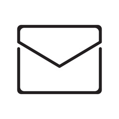 Inbox Icon, Email Symbol, Chat Message Icon Black Transparent Background