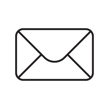 Inbox Icon, Email Symbol, Chat Message Icon Black Transparent Background