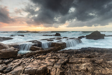 Beach in sky waves big