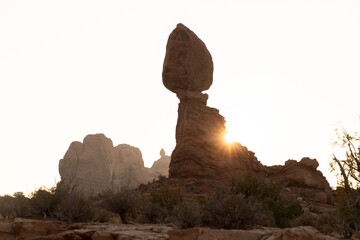 Balanced Rock in Arches Naitonal park at sunrise