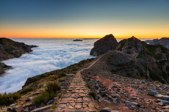 Madeira island landscape image sunset sunrise