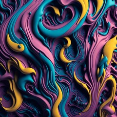 Colorful 3d liquid posters splash explosion