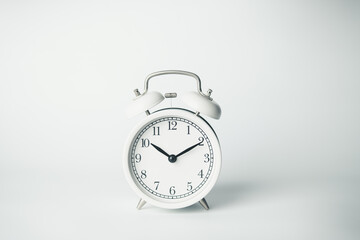Clock isolate on the whie background. Time managment concept and Work management concept.