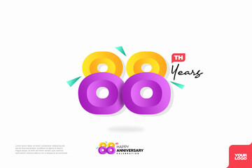 Number 88 logo icon design, 88th birthday logo number, anniversary 88