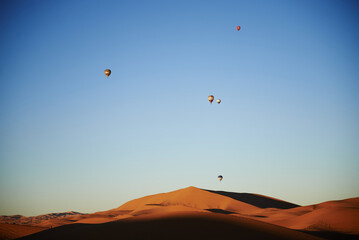 Sand dunes in the Sahara Desert