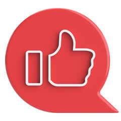 Obraz premium Like icon. Like button. 3D illustration.