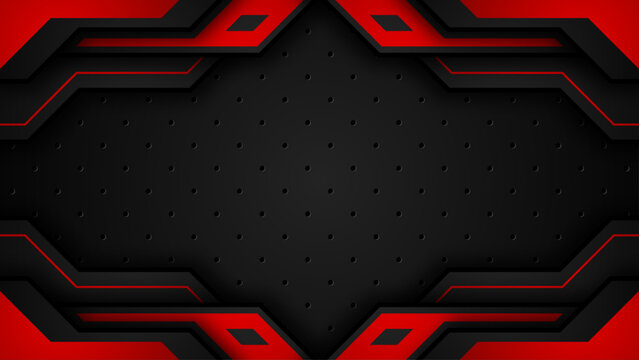 modern futuristic black and red esport background. design of sport banner, poster, advertisement, promotion