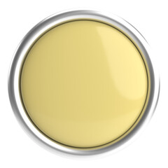 3D circle button. Empty button. 3D illustration.