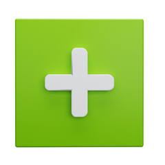 Obraz premium plus square button 3d illustration
