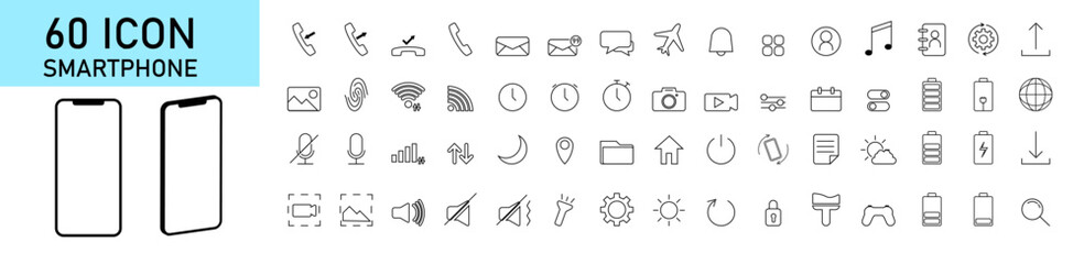 60 icon pack for smartphone bundle phone icon bundle