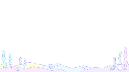 ⭐︎ファンシー海底フレーム⭐︎PNG
