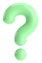 Question mark sign. 3D illustration.
