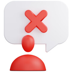 Obraz premium wrong decision people 3d icon