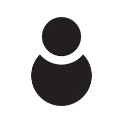 profile icon, avatar icon, user icon, person icon outline black and white on transparent background