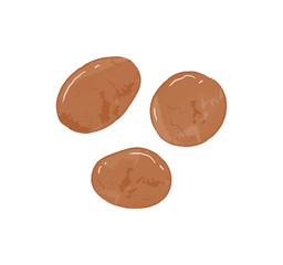 Whole braised egg in food illustration