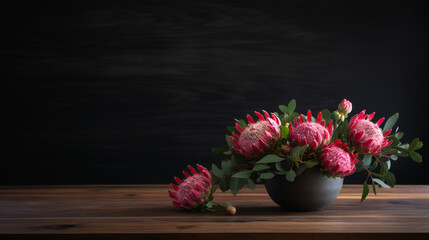 Obraz premium Celebration flowers mock up flatlay for Mother's Day, birthday, present, Valentine's Day, New Year