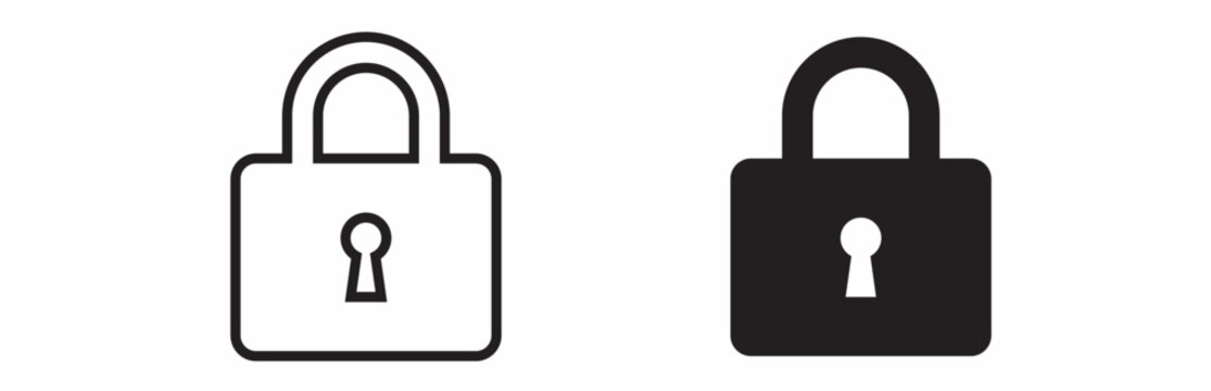 adlock icon isolated on white background