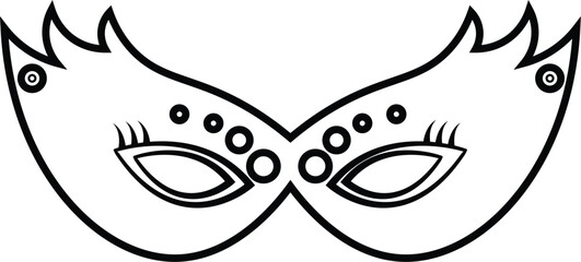Mardi Gras carnival mask vector 
