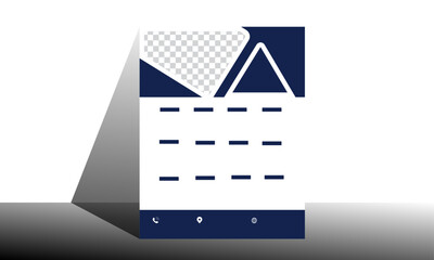 2024 wall calendar template design.