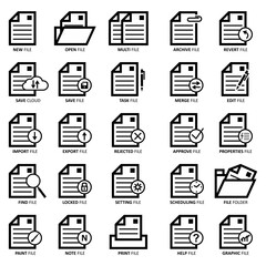 Set of document icon for app , webs, ui