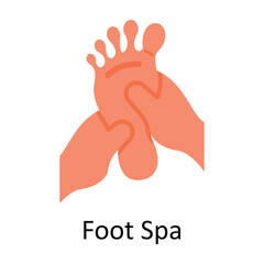 Foot Spa vector Flat Icon Design illustration. Medical and Healthcare Symbol on White background EPS 10 File