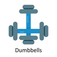Dumbbells vector Flat Icon Design illustration. Medical and Healthcare Symbol on White background EPS 10 File