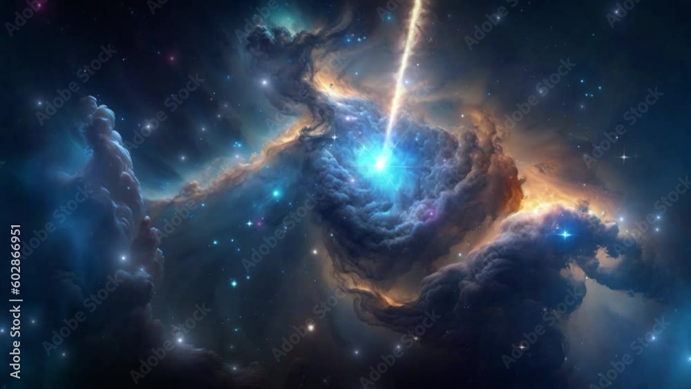 Wall mural beautiful nebula in space - stars - galaxy - cosmos - concept art