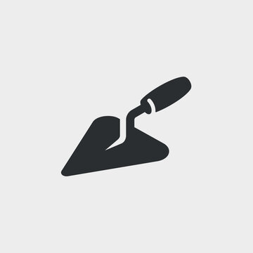 Trowel. Simple shape vector icon. Vector illustration