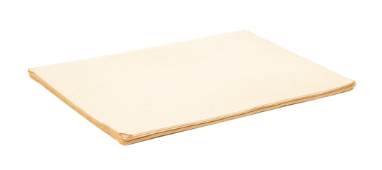 Old paper texture isolated on white background