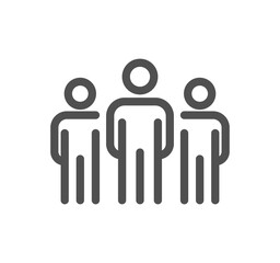 Business people and human resources related icon outline and linear symbol.