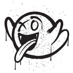 Vector graffiti spray paint ghost isolated vector illustration © Myuser artwork