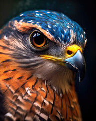 Portrait of a red-tailed hawk (Accipiter gentilis)