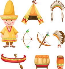 Native American Indians illustration vector