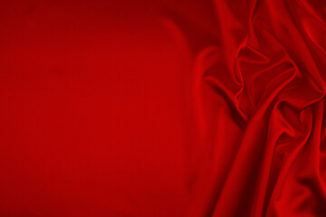Obraz premium Red satin, silk, texture background.