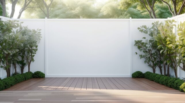 Modern Terrace Background. Stylish Exterior Design. Generative AI.