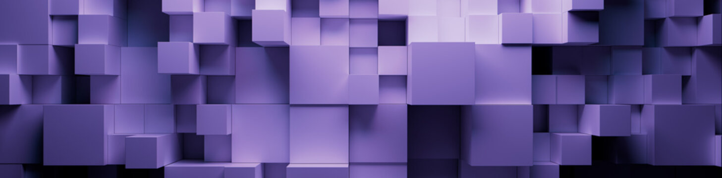 Violet, Futuristic Tech Background. 3D Render.