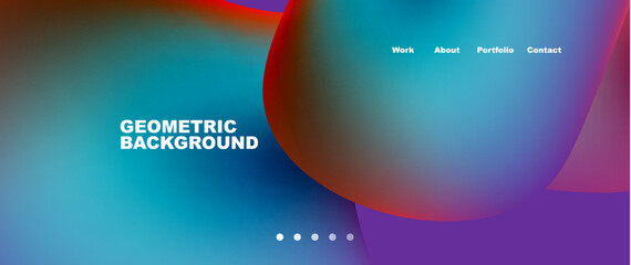 Liquid shapes with flowing gradient colors. Round elements and circles. Vector illustration for wallpaper, banner, background, leaflet, catalog, cover, flyer