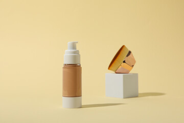 Concept of cosmetic and make up - foundation