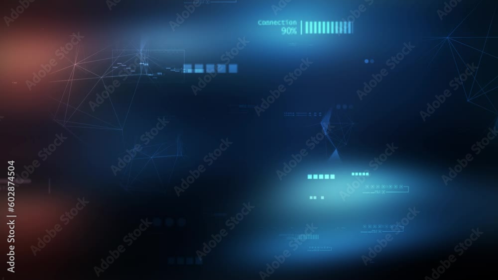 Sticker digital word cloud - animated sprouting cloud of digital element
