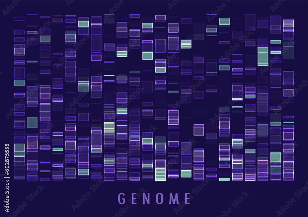 Wall mural dna genomic test, genome map.