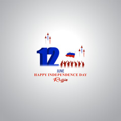 Vector illustration of Russia Independence Day 12 June