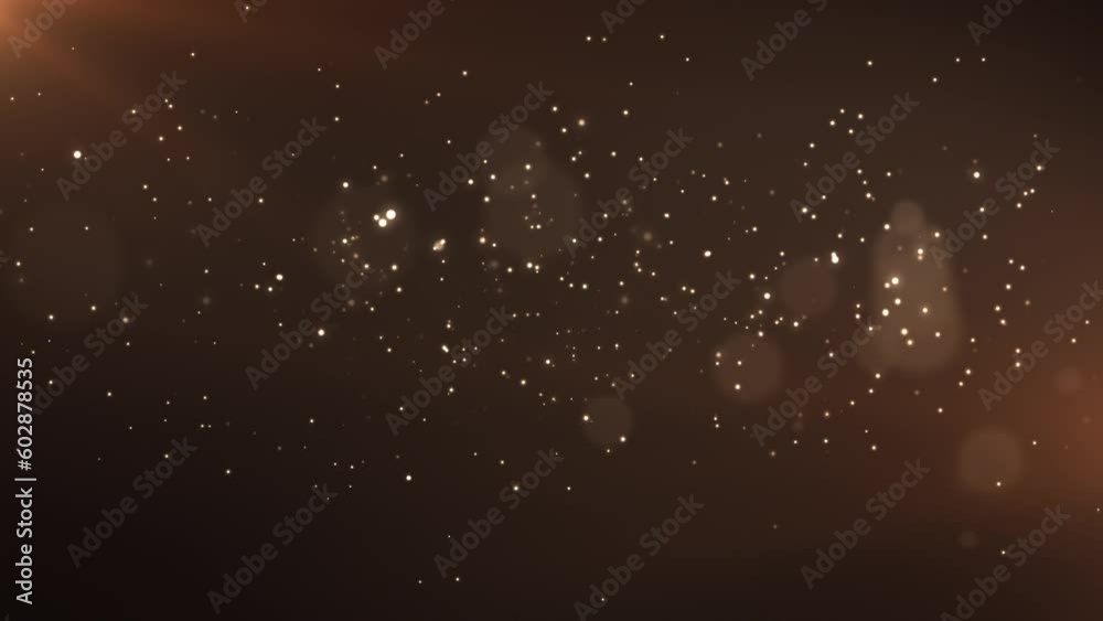 Canvas Prints floating golden dust particle animation - beautiful abstract gold motion background - shining gold p